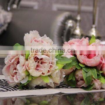 High Quality Silk Flower Artificial Peony Flowers Fake Leaf Wedding Home Party Decoration Bouquet photo-3