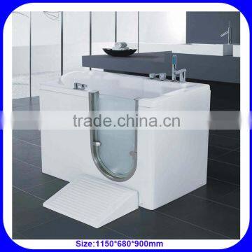 Acrylic massage walk in tub for elderly