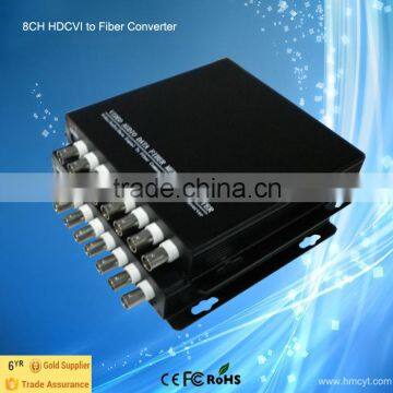 HD CVI/AHD Optical Converter with 8 CH- Fiber Optic Transmitter and Receiver