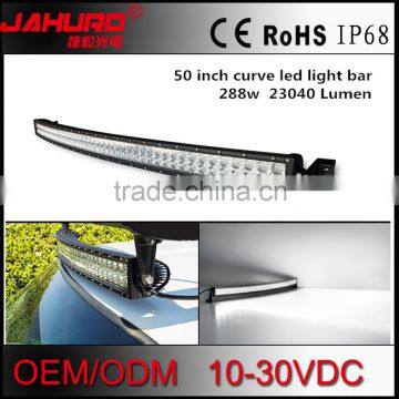 288w led light bar Harness Kit Truck Atv Utv Trailer Boat 4wd 288W Off road 4x4 Curved Ridus LED Spot Flood Combo Lights Bar