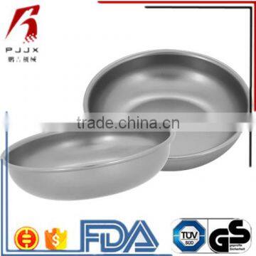 Titanium metal stainless custom logo camping Outdoor Picnic plate