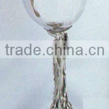 costly antique metal wine goblet for customization 1/s