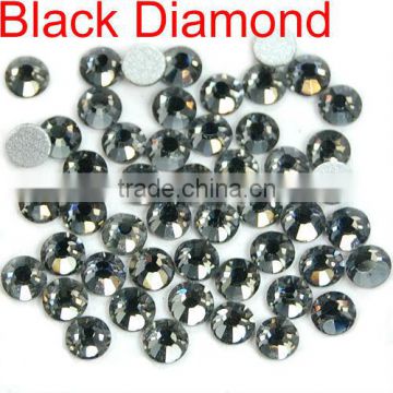 Black Dimond Non hotfix crystal rhinestone Flatback Rhinestone SS4-SS40