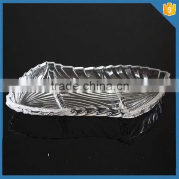 LXHY-T038 Crystal glass clear partition dinner plate