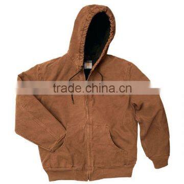 cheap wholesale flannel lined hoodie bomber jacket