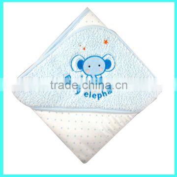 Winter cartoon embroidery microfleece swaddler, baby swaddle for baby