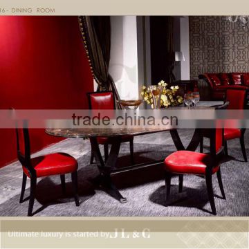 New JT16-01 marble oval dining table in dinning room from JL&C furniture lastest designs (China supplier)