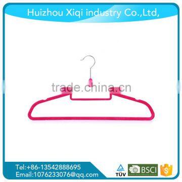 Non-Slip Beige Velvet Coat Hangers for Wide Shoulder photo-2