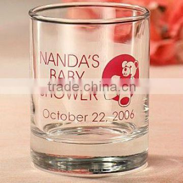 2015 new design glass decal cup