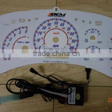 Hot!!! el glow gauges / el car stickers / EL car gauge