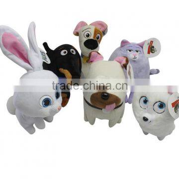 Soft stuffed Plush animal toys cut dog rabbit hot sale the secret life of pets Secret Life of Pets spotted dog Max Duke Snowball