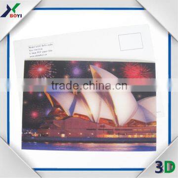 High quality good price Colorful PET/PP 3D lenticular postcard