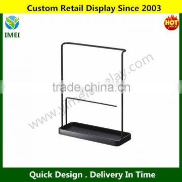Accessories Tower Organizer Stand Hanger with Tray in Black Finish - 10"H x 8"W x 3"Deep YM6-383