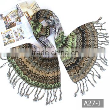 A27-I Lady Fashion Hijab Head classic design fashionable customized woven scarf