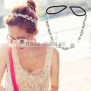 Chic Elastic Fashion Metal Rhinestone Head Chain Jewelry Headband Head Hair Band photo-3