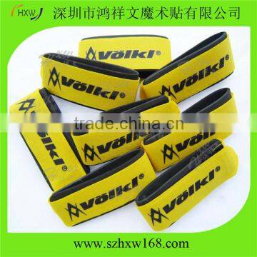 eco-friendly light yellow custom ski band alpine ski strap