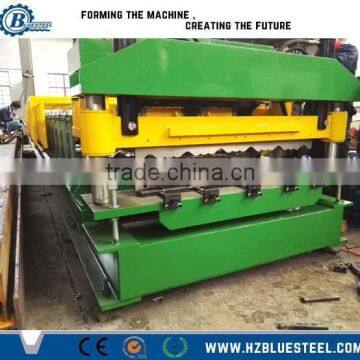 China Manufacture Step Roof Tile Roll Forming Machine Metal Steel Tile Forming Machine For Sale