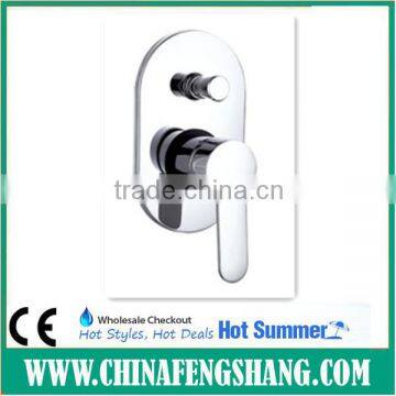 Oval shape bathroom concealed bath and shower faucet