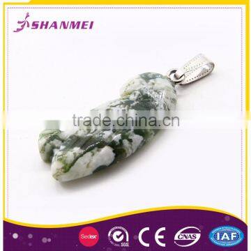 Reputable Manufacturer Carved Mix Color Natural Stone Pendants Wholesale