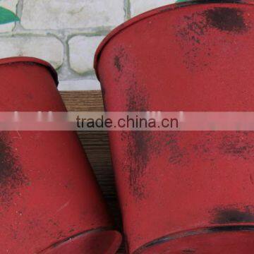 Antique Series Round Metal Flowerpots Stand Wholesales photo-5