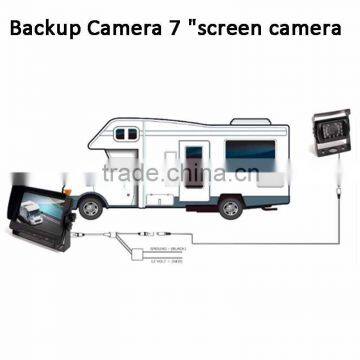 7" DIGITAL FLAT SCREEN COLOR REVERSING LCD MONITOR WITH SUN VISOR & 120 CCD COLOR REAR VIEW BACKUP CAMERA CS-S751TMS