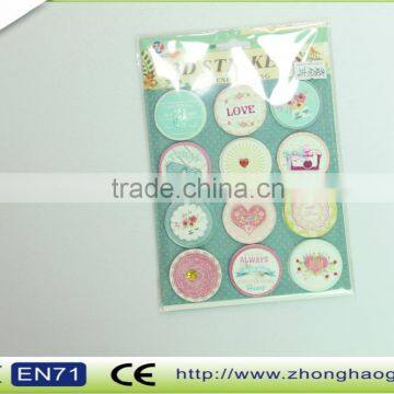 2016 Cheap custome small paper sticker printed