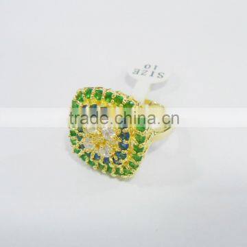 Color Zircon Stone Silver Ring