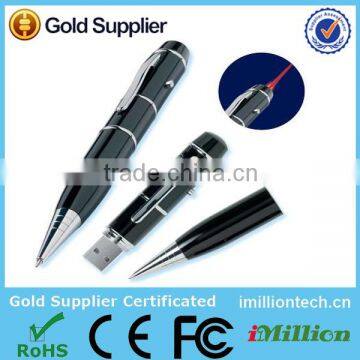 high quality Laser and LED light metal ballpoint pen with USB drive