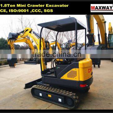 China Cheap CARTER 1.8 Ton Mini Rubber Crawler Excavator , CE / ISO Certificate, CT18-9D photo-4