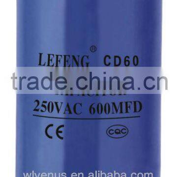 aluminum case round cd60 type ac compressor start capacitor 600uf