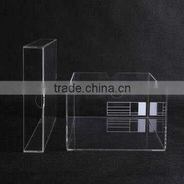 Decorative custom clear acrylic storage box perspex shoe box