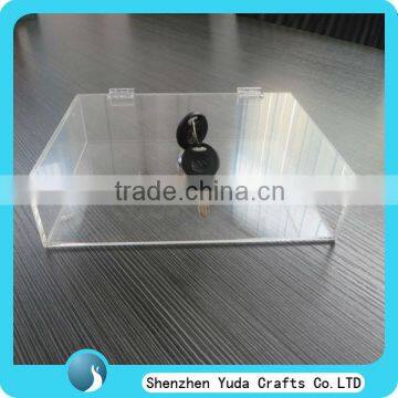 custom clear locked acrylic box perspex box with lock and key