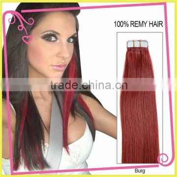 unprocessed raw waterproof double-side adhesive tape hair skin weft