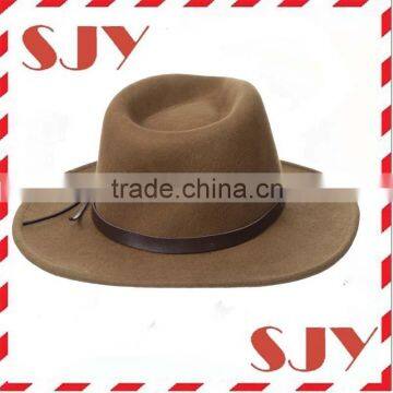 Men's Crushable Felt Vintage Outback Fedora Hat photo-4