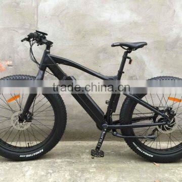 Carbon look fat electric bike with suspension fork 36V 13ah lithium battery samsung cells