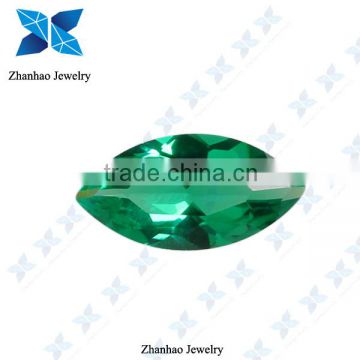 marquise cut green spinel bead