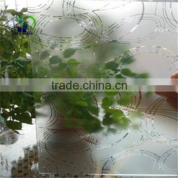 10mm 12mm Acid Etching Office Partition Glass Wall Acid Etched Glass Partition Wall photo-4
