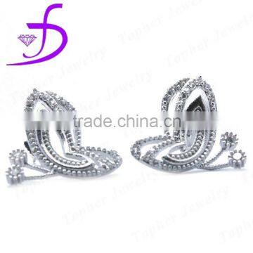 Bulk sale top quality cheap price butterfly earring in silver