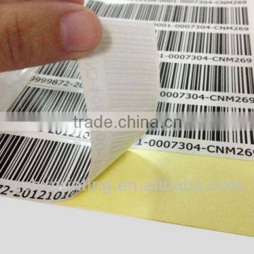 Guangzhou paper bar code sticker