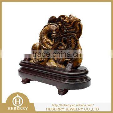 Chinese jade dragon head sculpture with high quality all by handmade