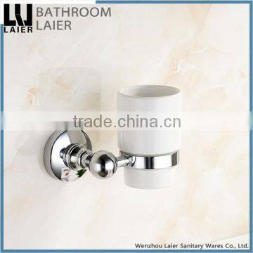 Sleek Direct Marketing Factory Zinc Alloy And Glass Chrome Finishing Bathroom Sanitary Items Wall Mounted Tumbler Holder