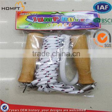 wood handle cotton jumping rope /skipping rope