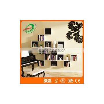 2016 Hot Sale Home Decoration Wooden Wall Cube Shelf