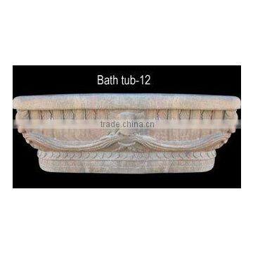 carved marble bath tubes