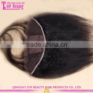 Alibaba high quality products 100% human hair kinky straight lace frontal hairlines