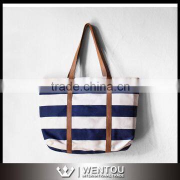 Monogram Beach Navy Striped Bags