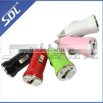 Factory Mini Bullet Single USB Ports Car Charger Bullet mini car Adaptor For samsung iphone