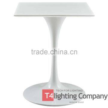 Powder coated metal chrome dining table base