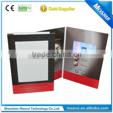 promotional handmade Flip Book Video , company intruction lcd video mailer