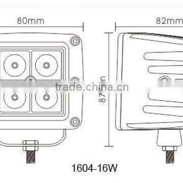 High Quality16 watt 4 inch Working led lights 12v offroad auto 16w led working light for car